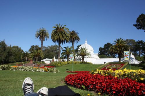 conservatory of flowers at golden gate park, san francisco, california