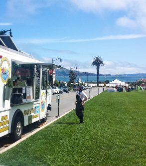 fins on the hoof food truck at presidio picnic, off the grid, san francisco bay, san francisco, california