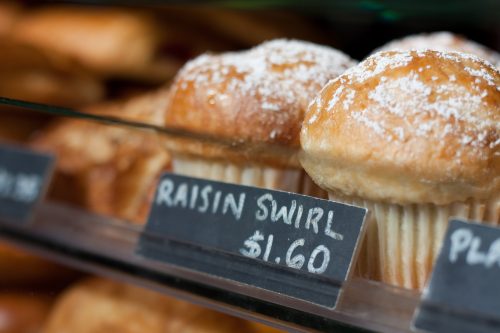 russian raisin swirl muffin at Cinderella bakery, russian bakeries, richmond, san francisco, california