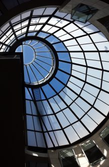 glass dome of the san francisco public main library